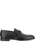 Ferragamo лоферы с декором Gancini, черный - фото