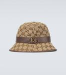 Хлопковая панама с принтом Gucci - фото