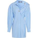 Полосатое платье с длинными рукавами Jacquemus, синее - фото 2