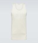 Майка из хлопкового джерси в рубчик Lemaire, Lemon Glaze - фото