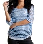 Пуловер с открытым швом из денима ANGEL, цвет denim - фото