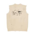 Куртка MM6 Maison Margiela Knit Gilet, Cream - фото 2