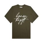 Футболка Honor The Gift Script Оливковая - фото