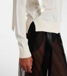 Шерстяной и шёлковый кардиган Simone Rocha, Ivory - фото 5