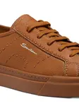 Кроссовки из мягкой кожи Santoni, коричневый - фото 3