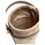 GUCCI Сумка ведро из холста и кожи - фото 4