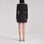 Женское черное платье с длинными рукавами Self-portrait - фото 4