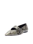 Балетки Pull&Bear Ballet Flats with Strap, цвет greige/dark grey - фото