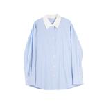 ELLE Рубашка Women's Blue Lapel - фото