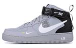 Кроссовки Nike Air Force 1 Mid Utility Wolf Grey Black - фото