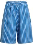 Patou полосатые шорты с широкими штанинами, синий - фото