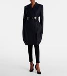 Двубортное платье-блейзер из хлопка Alaïa, Marine Fonce - фото 2