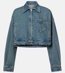 Короткий джинсовый жакет Prada, Blue - фото