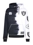 Толстовка Re:Covered Hoodie NFL Raiders Ink Dye Effect On, черный - фото