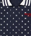 Рубашка-поло из хлопка с принтом Balmain, синий - фото 2