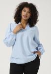 Блуза ANNI Kaffe Curve, светло-голубой - фото