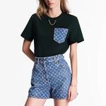 Джинсовые шорты Monogram LOUIS VUITTON, синий - фото 4