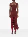 Платье с вырезом Mugler, красный - фото 4