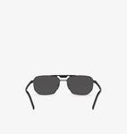 Солнцезащитные очки Pr 14ys в металлической прямоугольной оправе Prada, черный - фото 4