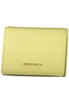 Женский кошелек Coccinelle портмоне кожаное с логотипом, желто-зеленый - фото