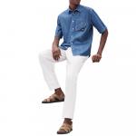 HERMES Рубашка мужская стираемая indigo - фото 3