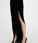 Асимметричное бархатное платье-бюстье Alex Perry, черный - фото 5