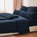 Комплект постельного белья RUIKASI, 4 предмета, 135х200/40x80, темно-синий - фото 5