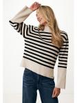 Пуловер Mexx Pullover, цвет Beige/Schwarz - фото 2