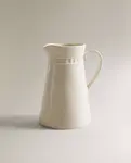 Кувшин Zara Home Raised Stoneware Milk, кремовый - фото 2