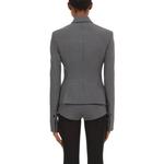 Двубортный шерстяной блейзер Ferragamo, серый - фото 6