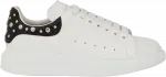 Кроссовки Alexander McQueen Studded Oversized Sneaker Black White, белый - фото