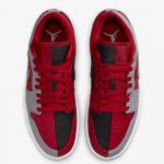 Кроссовки Nike Air Jordan 1 Low SE, темно-красный/серый - фото 4