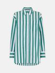 Полосатая рубашка оверсайз Whistles, Green/Multi - фото 7