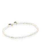 Браслет Tous Glory, позолоченное серебро/жемчуг/амазонит/аметист - фото