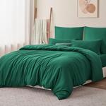 Комплект постельного белья RUIKASI, 3 предмета, 220х240/80x80, зеленый - фото 3