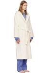 Махровый халат с капюшоном цвета «Off-White» Tekla - фото 2