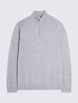 Мерино джемпер с молнией Moss, Light Grey - фото 4