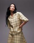 Рубашка курорта в желтую клетку Topshop - фото