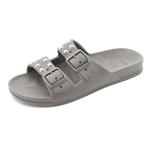 Слипоны унисекс серые со стразами Cacatoès - фото