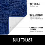 Коврик для ванной Gorilla Grip, 92х61 см, синий - фото 2