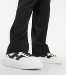 Кожаные кроссовки с h-полосками Hogan, белый - фото 4