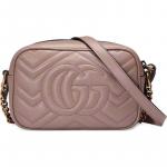Сумка Gucci GG Marmont Matelassé Mini, светло-розовый - фото 3