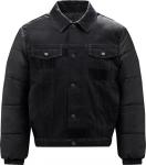 Пуховик MCQ Denim Puffer 'Darkest Black', черный - фото