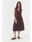 Платье до колена TATUUM, темно-коричневый - фото