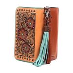 Кошелек-клатч Ariat Calf Hair Tooled, коричневый - фото 4