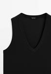 Топ SLEEVELESS Massimo Dutti, черный - фото 8
