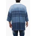 Рубашка-регби из денима свободного кроя Dsquared2, Bicolor - фото 2