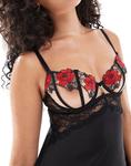 Черная сорочка Ann Summers Caged rose - фото 2
