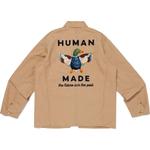 HUMAN MADE Рубашка-куртка с вышитым логотипом, Light Umber - фото 4