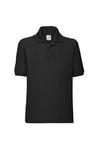 Рубашка поло из пике 65/35 Fruit of the Loom, черный - фото